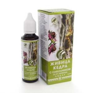 Живица кедра 12,5% с сабельником